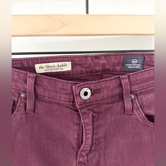 AG Adriano Goldschmied The Stevie Ankle Jeans Purple Size 28R - Picture 5 of 6
